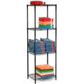 Nexel Black Epoxy, 4 Tier, Wire Shelving Starter Unit, 48W x 14D x 63H 14486B